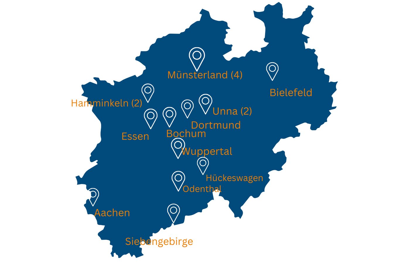 Übersicht der TourGuide-Trainer:innen in NRW