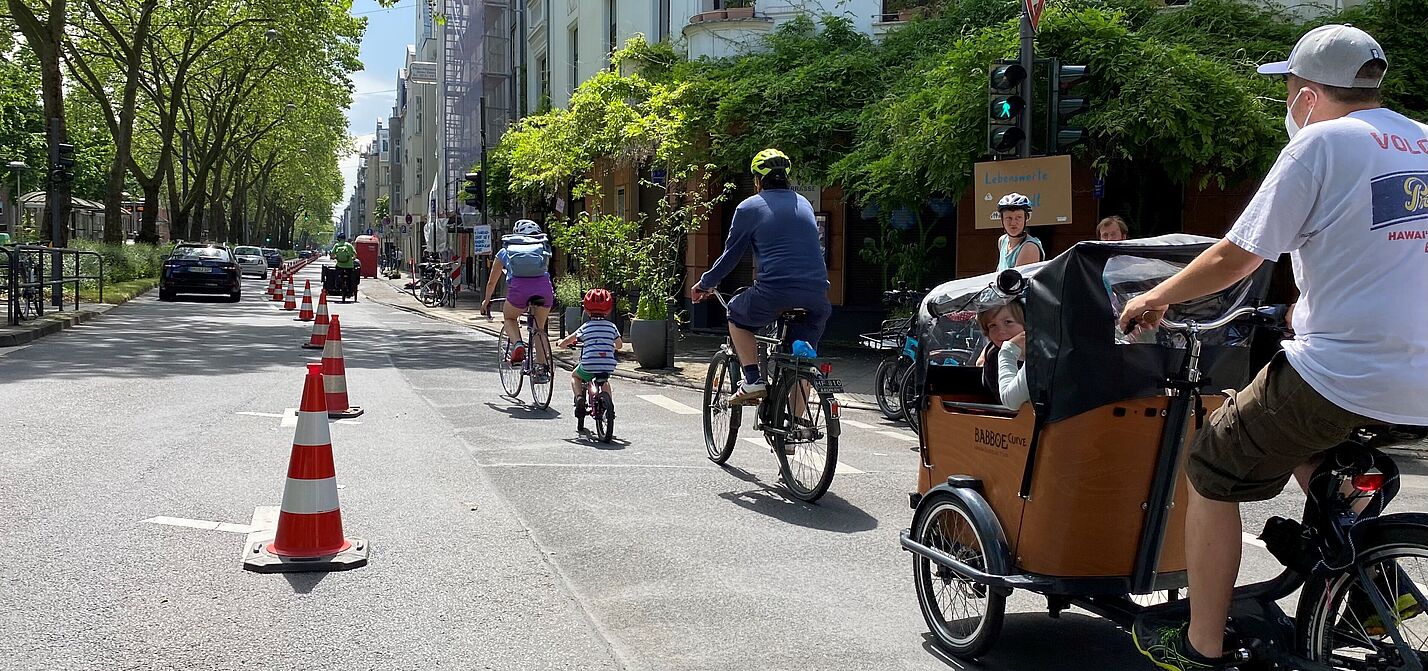 Pop-Up-Radweg-Aktion in Köln