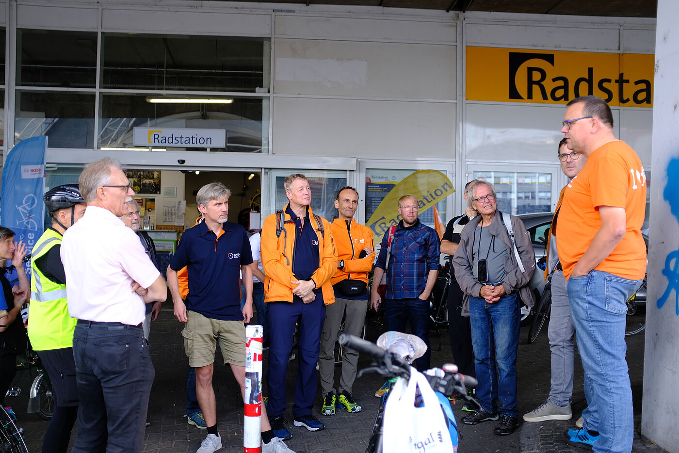 Eintreffen an der Radstation.