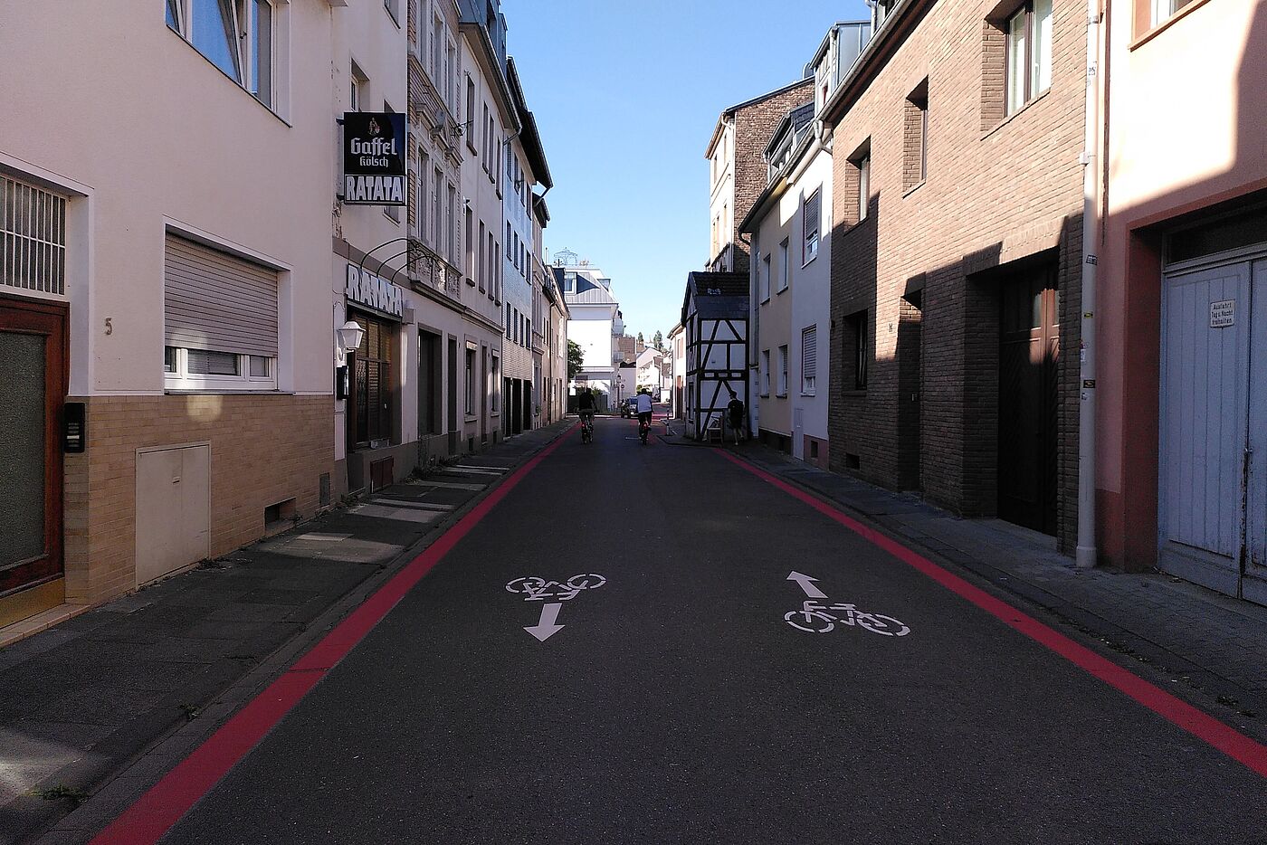 Auch die Röckumstraße in Bonn ist nun eine Fahrradstraße. 